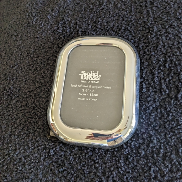 Solid Brass Silver Photo Frame - Picture 1 of 1